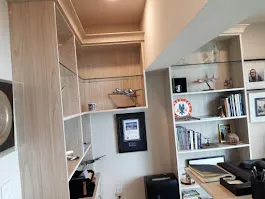 Built in home office workspace — custom storage designed and installed by Dream Closets in Bradenton, FL