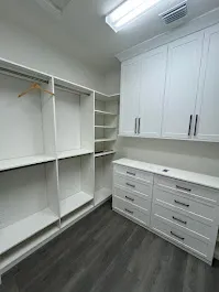 Custom closet installation — custom storage designed and installed by Dream Closets in Sarasota, FL